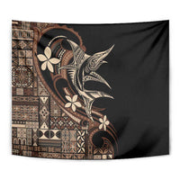 Samoa Manuia le Aso Tuto'atasi Tapestry Siapo Mamanu Mix Tatau Marlin