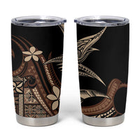 Samoa Manuia le Aso Tuto'atasi Tumbler Cup Siapo Mamanu Mix Tatau Marlin LT7 Black - Polynesian Pride