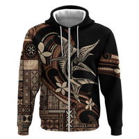 Samoa Manuia le Aso Tuto'atasi Zip Hoodie Siapo Mamanu Mix Tatau Marlin