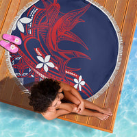 Samoa Manuia le Aso Tuto'atasi Beach Blanket Siapo Mamanu Mix Tatau Marlin - Flag Color LT7 - Polynesian Pride