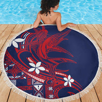 Samoa Manuia le Aso Tuto'atasi Beach Blanket Siapo Mamanu Mix Tatau Marlin - Flag Color LT7 - Polynesian Pride