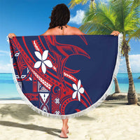 Samoa Manuia le Aso Tuto'atasi Beach Blanket Siapo Mamanu Mix Tatau Marlin - Flag Color LT7 - Polynesian Pride