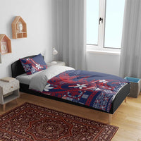 Samoa Manuia le Aso Tuto'atasi Bedding Set Siapo Mamanu Mix Tatau Marlin - Flag Color