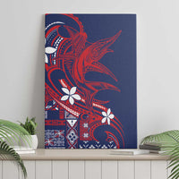 Samoa Manuia le Aso Tuto'atasi Canvas Wall Art Siapo Mamanu Mix Tatau Marlin - Flag Color LT7 - Polynesian Pride