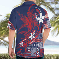 Samoa Manuia le Aso Tuto'atasi Hawaiian Shirt Siapo Mamanu Mix Tatau Marlin - Flag Color