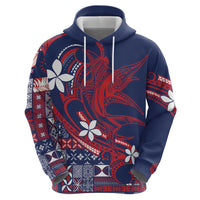 Samoa Manuia le Aso Tuto'atasi Hoodie Siapo Mamanu Mix Tatau Marlin - Flag Color