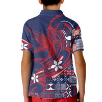 Samoa Manuia le Aso Tuto'atasi Kid Polo Shirt Siapo Mamanu Mix Tatau Marlin - Flag Color