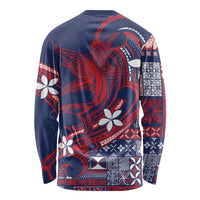 Samoa Manuia le Aso Tuto'atasi Long Sleeve Shirt Siapo Mamanu Mix Tatau Marlin - Flag Color