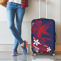 Samoa Manuia le Aso Tuto'atasi Luggage Cover Siapo Mamanu Mix Tatau Marlin - Flag Color LT7 - Polynesian Pride