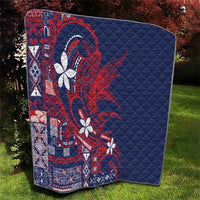 Samoa Manuia le Aso Tuto'atasi Quilt Siapo Mamanu Mix Tatau Marlin - Flag Color