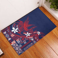 Samoa Manuia le Aso Tuto'atasi Rubber Doormat Siapo Mamanu Mix Tatau Marlin - Flag Color
