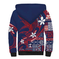 Samoa Manuia le Aso Tuto'atasi Sherpa Hoodie Siapo Mamanu Mix Tatau Marlin - Flag Color