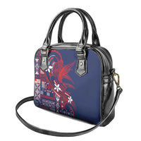 Samoa Manuia le Aso Tuto'atasi Shoulder Handbag Siapo Mamanu Mix Tatau Marlin - Flag Color LT7 - Polynesian Pride