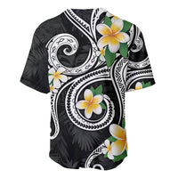 Kanaka Maoli Hawaii Plumeria Baseball Jersey Dancing Tentacles Black Style LT7 - Polynesian Pride