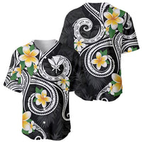 Kanaka Maoli Hawaii Plumeria Baseball Jersey Dancing Tentacles Black Style LT7 - Polynesian Pride