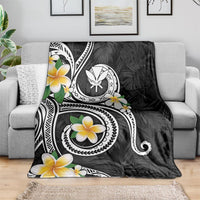 Kanaka Maoli Hawaii Plumeria Blanket Dancing Tentacles Black Style LT7 - Polynesian Pride