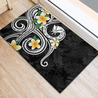 Kanaka Maoli Hawaii Plumeria Rubber Doormat Dancing Tentacles Black Style LT7 - Polynesian Pride