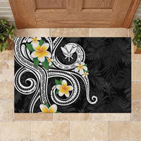 Kanaka Maoli Hawaii Plumeria Rubber Doormat Dancing Tentacles Black Style LT7 - Polynesian Pride