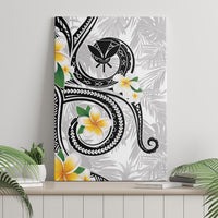 Kanaka Maoli Hawaii Plumeria Canvas Wall Art Dancing Tentacles White Style LT7 - Polynesian Pride