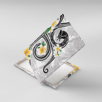 Kanaka Maoli Hawaii Plumeria Canvas Wall Art Dancing Tentacles White Style LT7 With Frame White - Polynesian Pride
