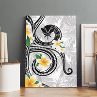 Kanaka Maoli Hawaii Plumeria Canvas Wall Art Dancing Tentacles White Style LT7 - Polynesian Pride