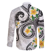 Kanaka Maoli Hawaii Plumeria Family Matching Summer Maxi Dress and Hawaiian Shirt Dancing Tentacles White Style LT7 - Polynesian Pride