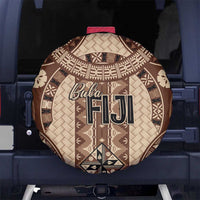 Bula Fiji Vintage Spare Tire Cover Brown Masi Motifs