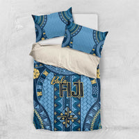 Bula Fiji Vintage Bedding Set Prussian Blue Masi Motifs LT7 US Twin 172cm x 218cm Prussian Blue - Polynesian Pride