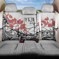 Bula Fiji Day Back Car Seat Cover Tagimaucia on Masi Pattern LT7 One Size White - Polynesian Pride