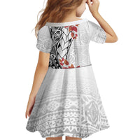 Bula Fiji Day Kid Short Sleeve Dress Tagimaucia on Masi Pattern