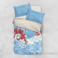 Bula Fiji Day Bedding Set Tagimaucia on Masi Pattern - Turquoise