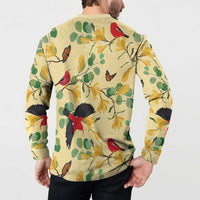 Aloha Hawaii Button Sweatshirt I'iwi on Mamane Pastel Cream