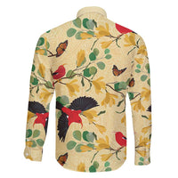 Aloha Hawaii Family Matching Tank Maxi Dress and Hawaiian Shirt I'iwi on Mamane Pastel Cream