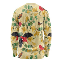 Aloha Hawaii Long Sleeve Shirt I'iwi on Mamane Pastel Cream LT7 - Polynesian Pride