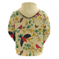 Aloha Hawaii Zip Hoodie I'iwi on Mamane Pastel Cream LT7 - Polynesian Pride