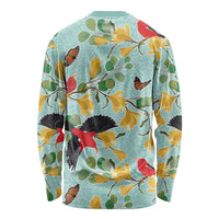 Aloha Hawaii Long Sleeve Shirt I'iwi on Mamane Pastel Turquoise LT7 - Polynesian Pride