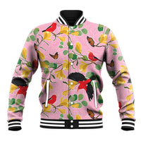 Aloha Hawaii Baseball Jacket I'iwi on Mamane Pastel Pink