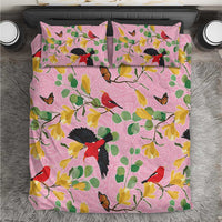 Aloha Hawaii Bedding Set I'iwi on Mamane Pastel Pink