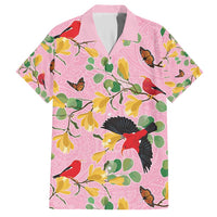 Aloha Hawaii Hawaiian Shirt I'iwi on Mamane Pastel Pink