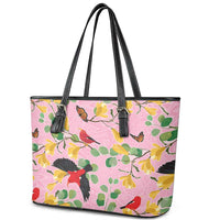 Aloha Hawaii Leather Tote Bag I'iwi on Mamane Pastel Pink