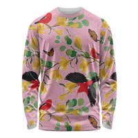 Aloha Hawaii Long Sleeve Shirt I'iwi on Mamane Pastel Pink LT7 Unisex Pink - Polynesian Pride