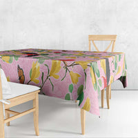 Aloha Hawaii Tablecloth I'iwi on Mamane Pastel Pink