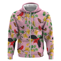 Aloha Hawaii Zip Hoodie I'iwi on Mamane Pastel Pink LT7 Zip Hoodie Pink - Polynesian Pride