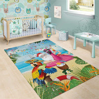 Have Yourself A Beachy Little Christmas Area Rug with Santa Chilling - Polynesian Pride