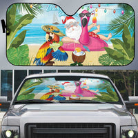 Have Yourself A Beachy Little Christmas Auto Sun Shade with Santa Chilling - Polynesian Pride