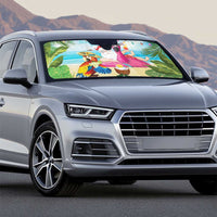 Have Yourself A Beachy Little Christmas Auto Sun Shade with Santa Chilling - Polynesian Pride