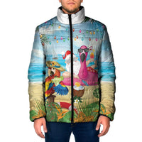 Have Yourself A Beachy Little Christmas Padded Jacket with Santa Chilling - Polynesian Pride