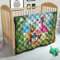 Have Yourself A Beachy Little Christmas Quilt with Santa Chilling - Polynesian Pride