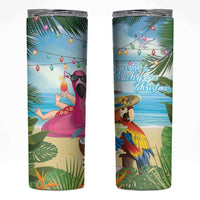 Have Yourself A Beachy Little Christmas Skinny Tumbler with Santa Chilling - Polynesian Pride