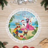 Have Yourself A Beachy Little Christmas Tree Skirt with Santa Chilling - Polynesian Pride